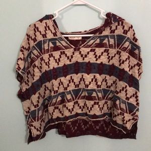 Hollister hooded cropped tee